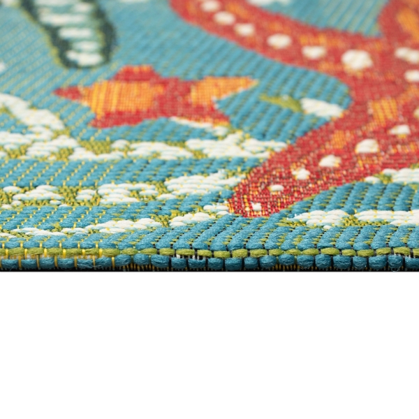 Aqua Marine Life Indoor/Outdoor Accent Rug, 2x3