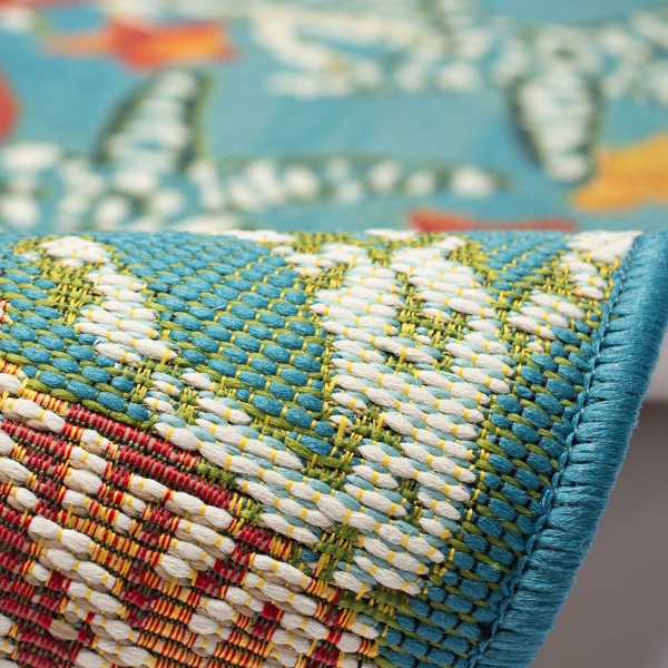 Aqua Marine Life Indoor/Outdoor Accent Rug, 2x3