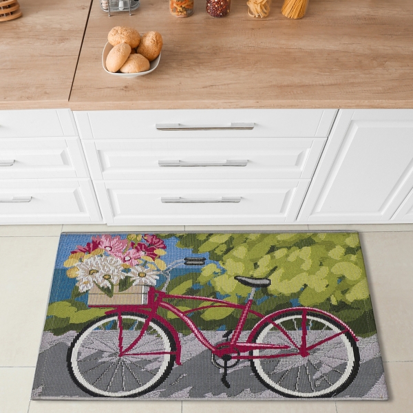 Bike Trip Indoor/Outdoor Accent Rug, 2x3