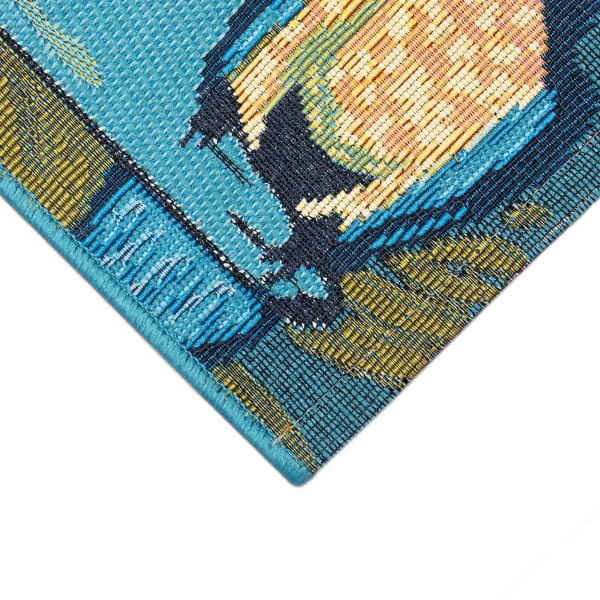 Beach Club Parrots Indoor/Outdoor Accent Rug, 2x3