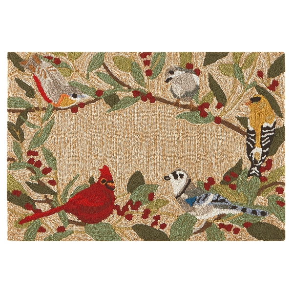 Birds & Berries Indoor/Outdoor Accent Rug, 2x3 | Kirklands Home