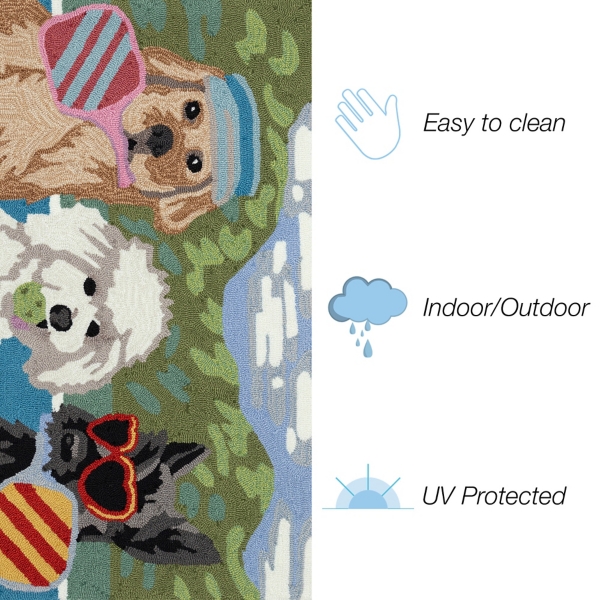 Racket Dogs Indoor/Outdoor Accent Rug