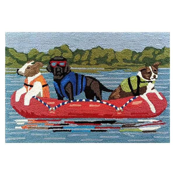 Pups Ahoy Indoor/Outdoor Accent Rug, 2x3