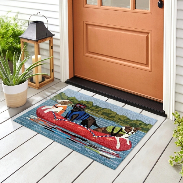 Pups Ahoy Indoor/Outdoor Accent Rug, 2x3