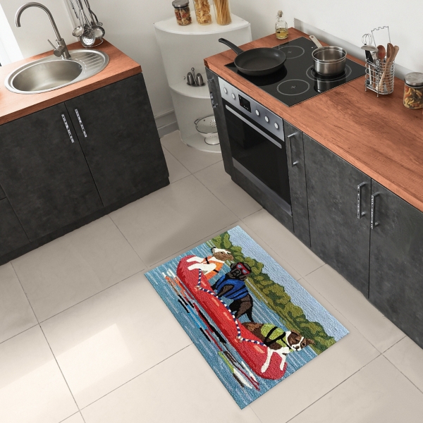 Pups Ahoy Indoor/Outdoor Accent Rug, 2x3