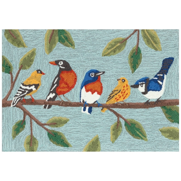 Blue Bird Choir Indoor/Outdoor Accent Rug, 2x3