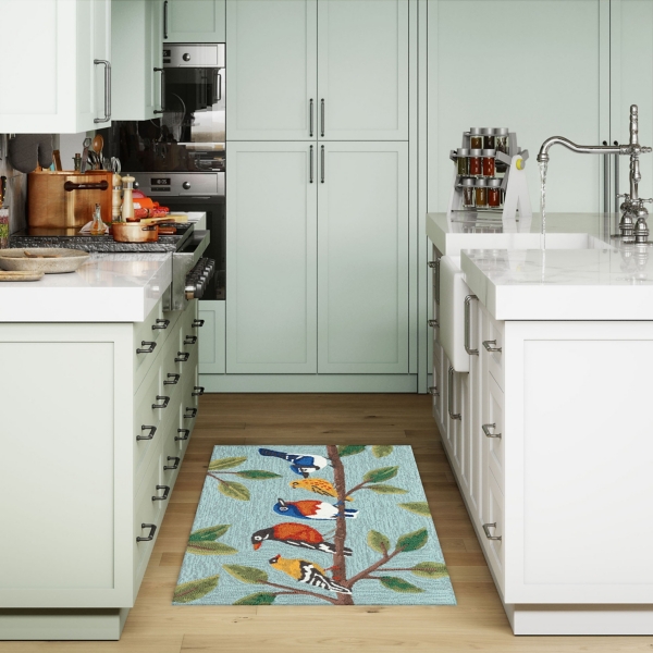 Blue Bird Choir Indoor/Outdoor Accent Rug, 2x3