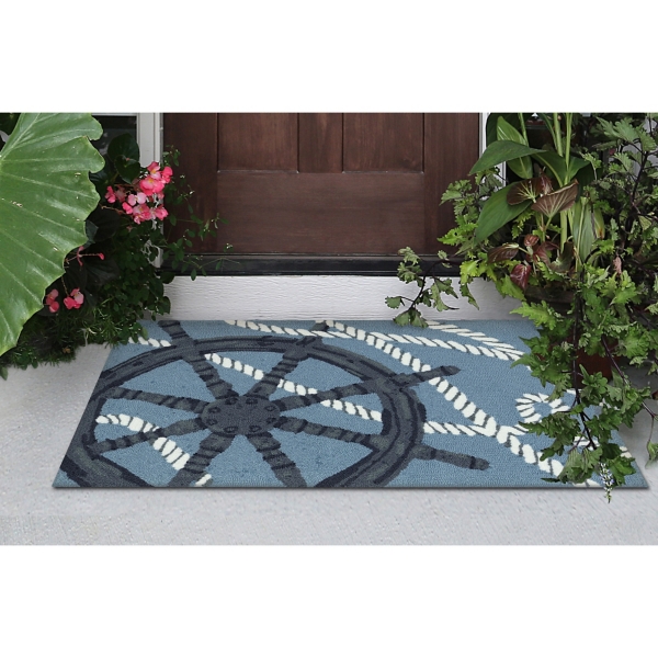Blue Marine Helm Indoor/Outdoor Accent Rug, 2x3