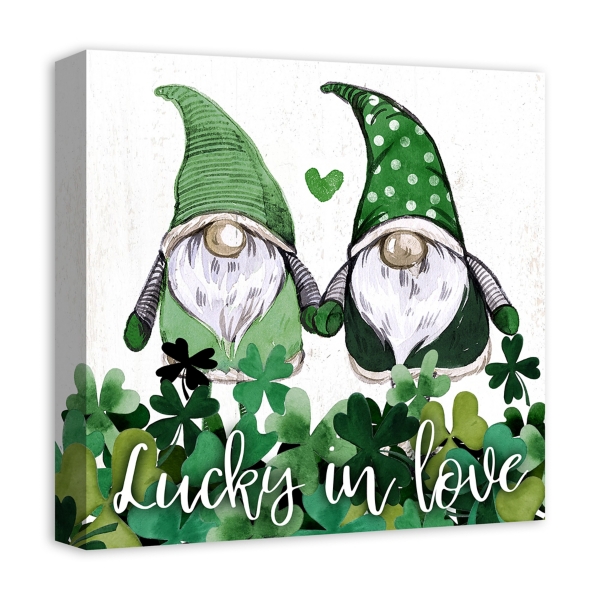 Luck Love Gnomes Canvas Art Print