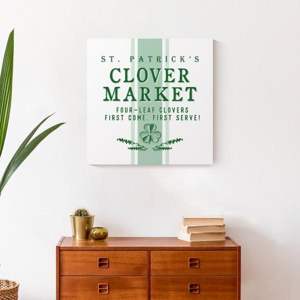 Clover Market Canvas Art Print