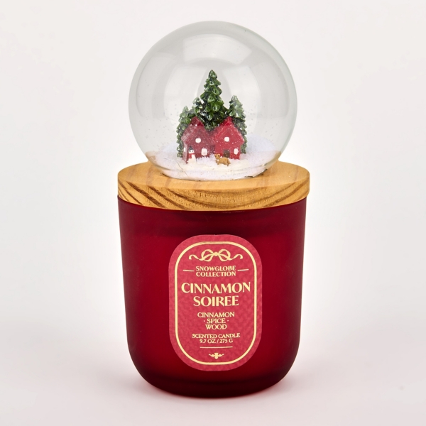 Snow Globe Red Cinnamon Soiree 1-Wick Jar Candle