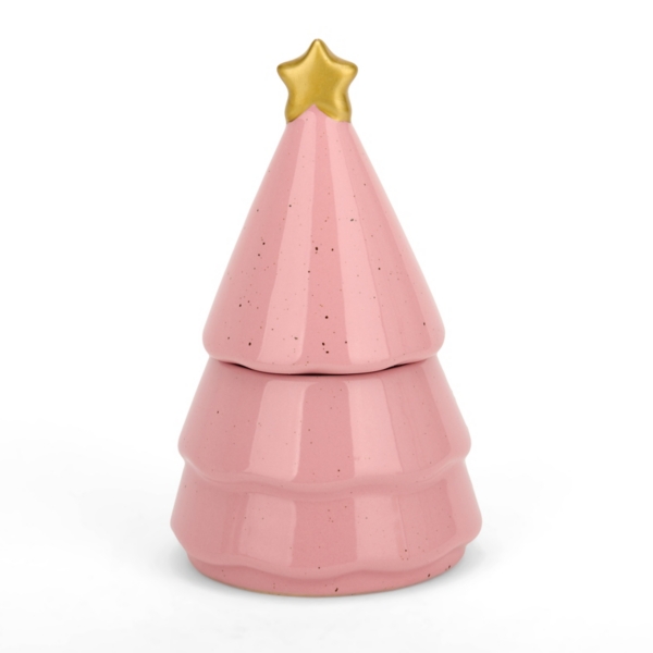 Christmas Cobbler Pink Tree 1-Wick Jar Candle