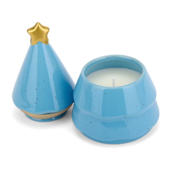 Christmas Joy Blue Tree 1-Wick Jar Candle