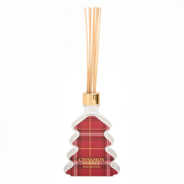 Red Plaid Cinnamon Soiree Diffuser Set