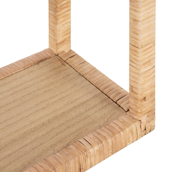 Natural Rattan Arched Reed Wall Shelf