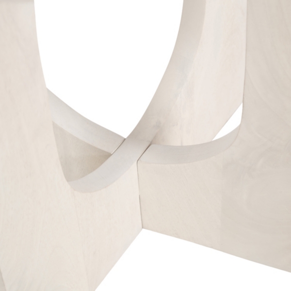 White Wood Sureda Oval Accent Table