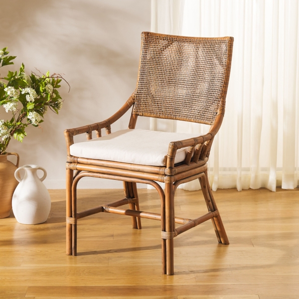 Coastal Honey Rattan Donna Accent Chair