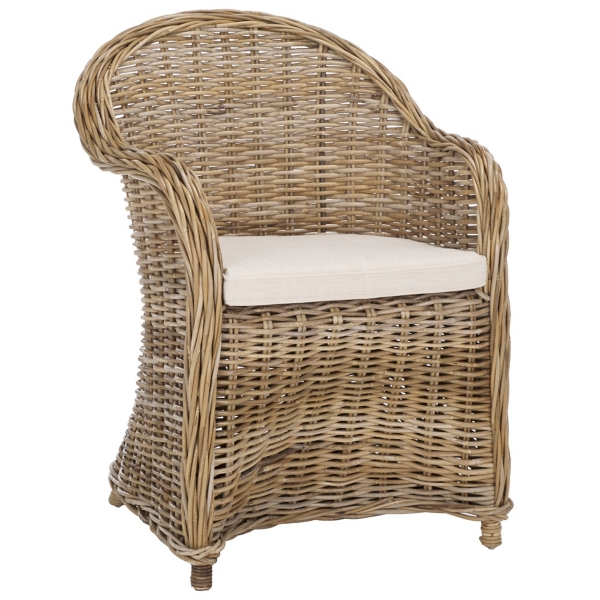 Gray Wash Rattan Zayne Accent Chair
