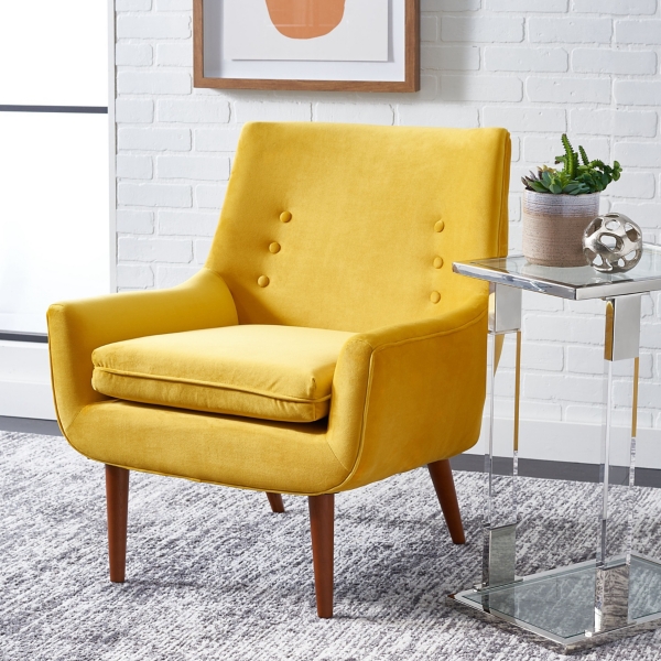 Gold Velvet Tufted Nettie Armchair