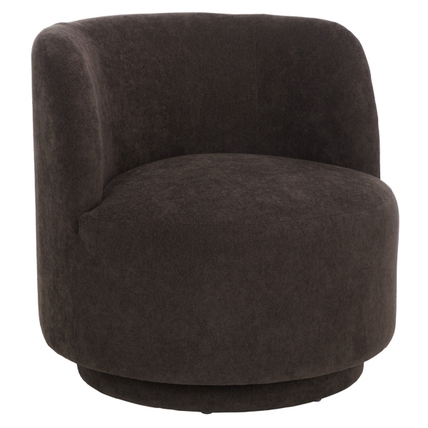 Brown Olcay Modern Swivel Accent Chair
