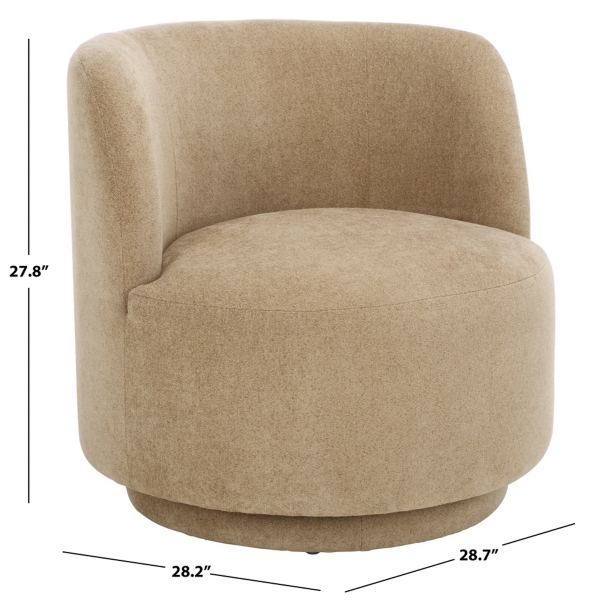 Beige Olcay Modern Swivel Accent Chair