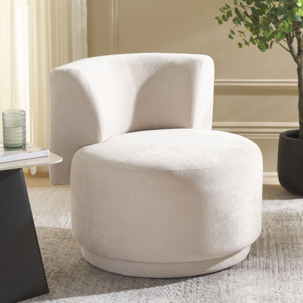 Beige Besima Upholstered Accent Chair