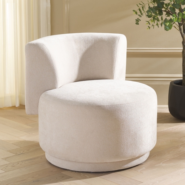 Beige Besima Upholstered Accent Chair