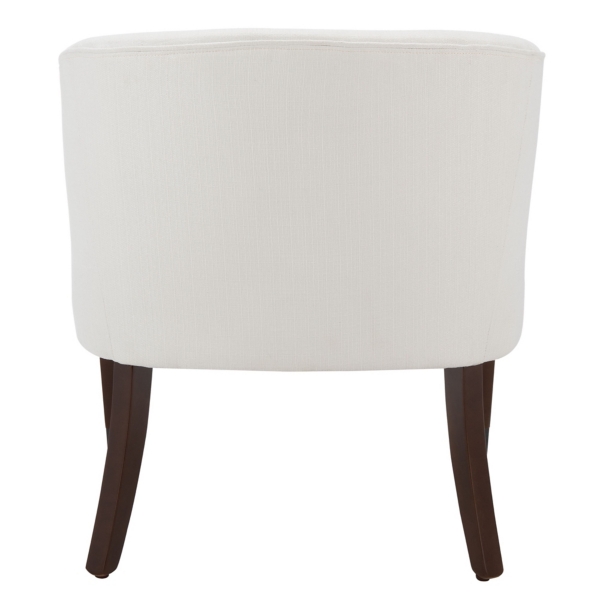 White Linen Upholstered Harriet Accent Chair