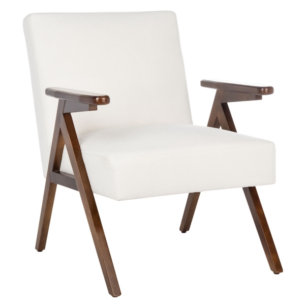 White Mid-Century Modern Sadie Accent Chair