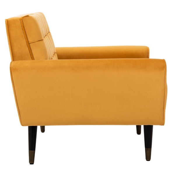 Gold Tufted Velvet Lydia Accent Chair