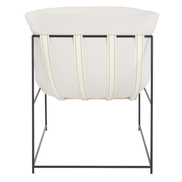 Ivory Linen Pillow Top Mollie Accent Chair