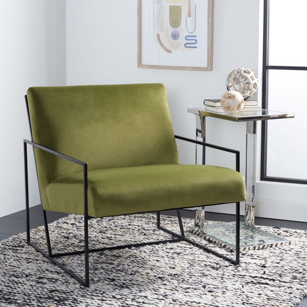 Green Velvet Ofina Accent Chair