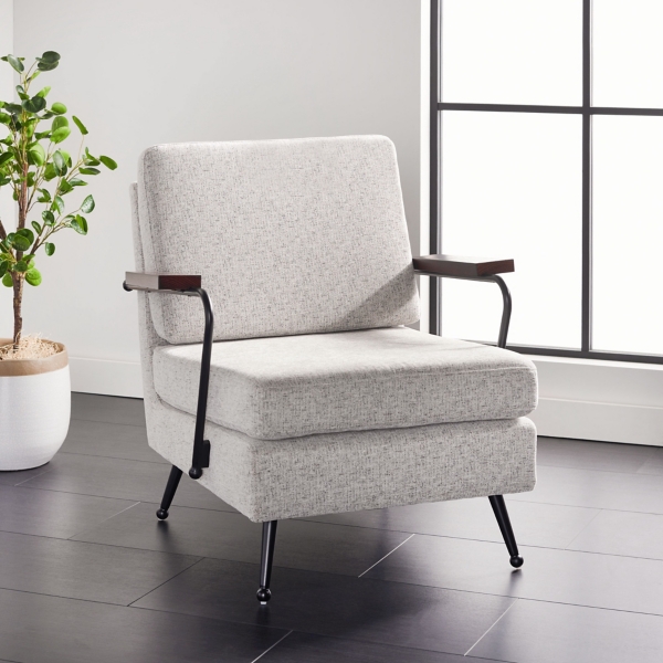 Light Gray Upholstered Julia Armchair