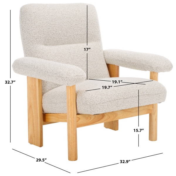 Cream Boucle Atwell Natural Armchair