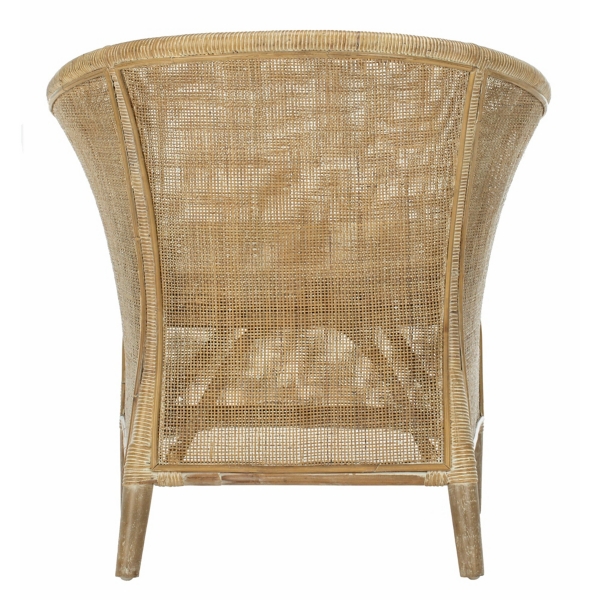 Whitewash Rattan Alexandra Accent Chair