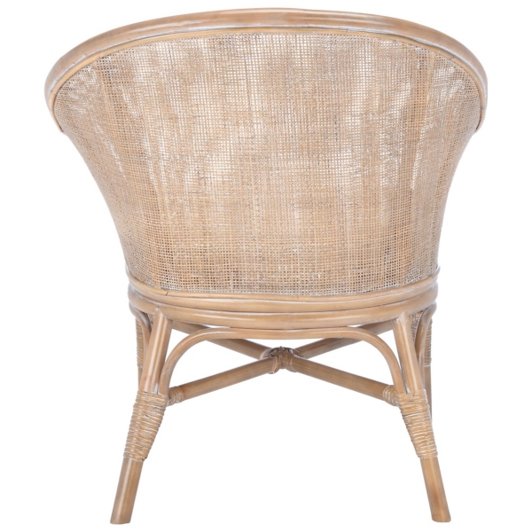 Graywash Rattan Henrietta Accent Chair