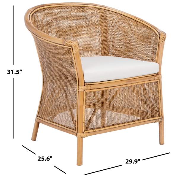Honey Brown Rattan Jessi Accent Chair