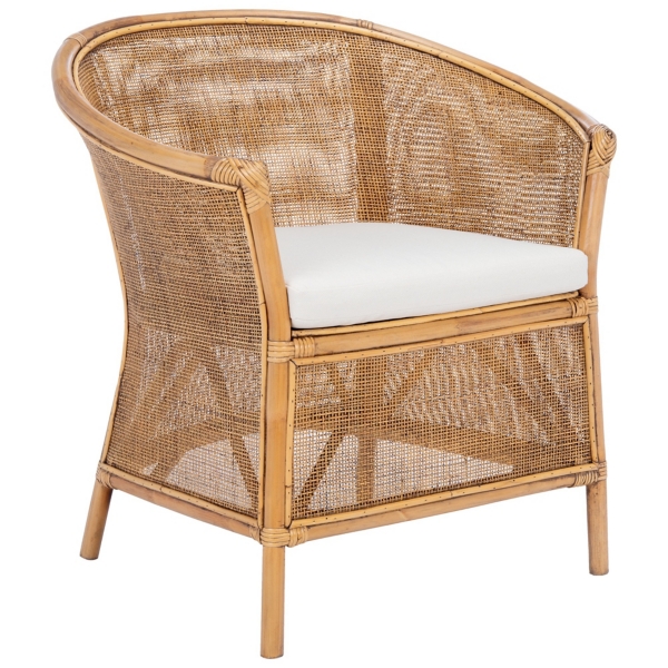 Honey Brown Rattan Jessi Accent Chair