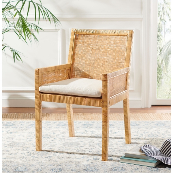 Natural Cane and Mango Wood Rayan Accent Chair