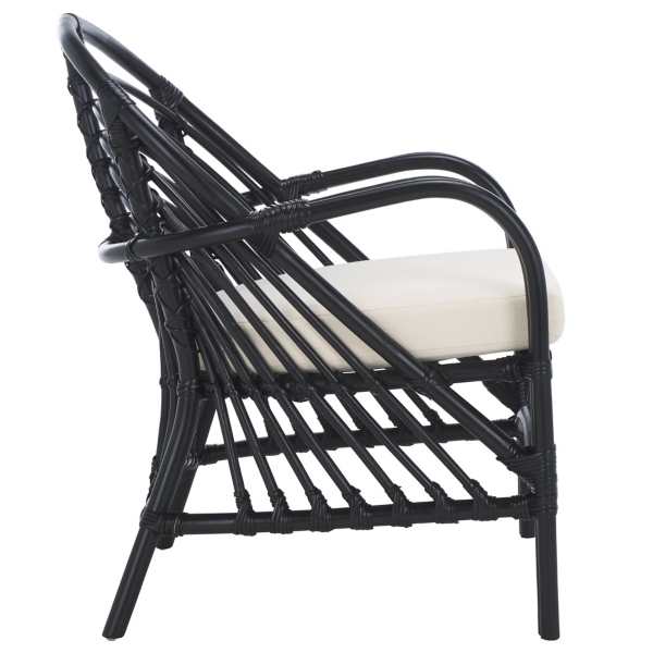 Black Rattan Bettie Accent Chair