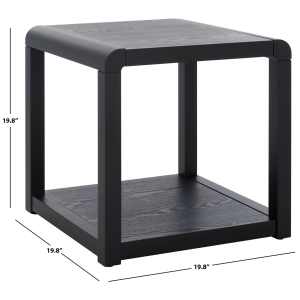 Black Wood Tiered Tillie Accent Table