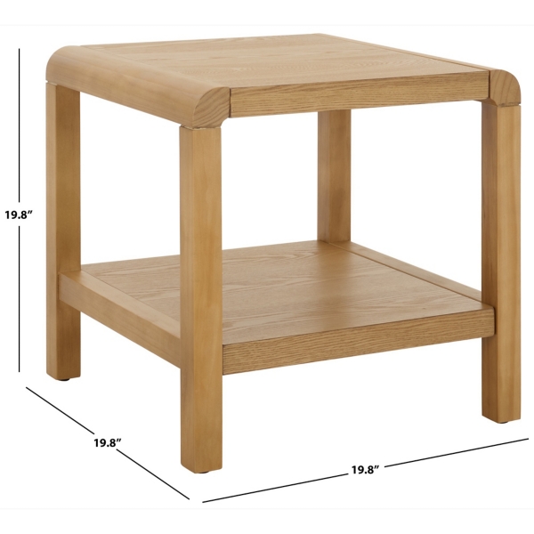 Natural Wood 1-Shelf Tillie Accent Table