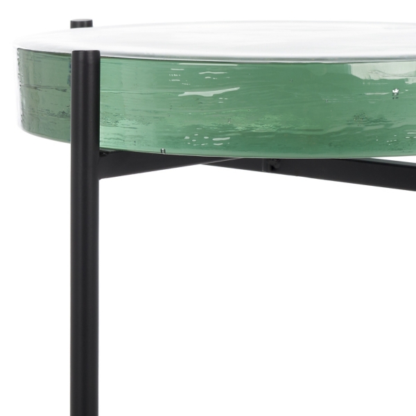 Clear Glass Round Katharine Accent Table