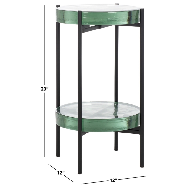 Clear Glass Round Katharine Accent Table