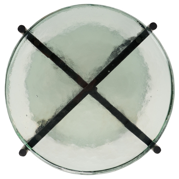 Clear Glass Round Katharine Accent Table