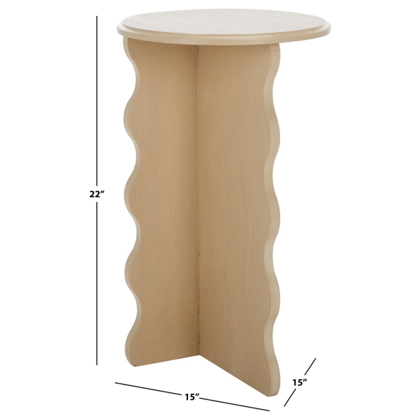 Natural Wood Dollie Accent Table