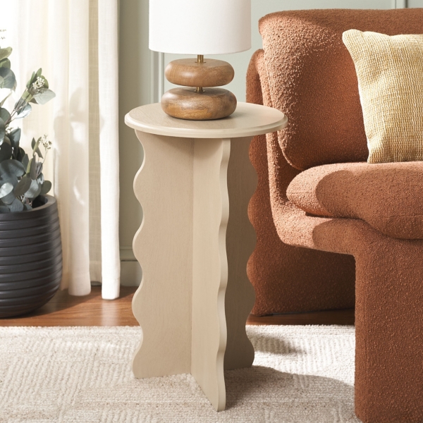 Natural Wood Dollie Accent Table