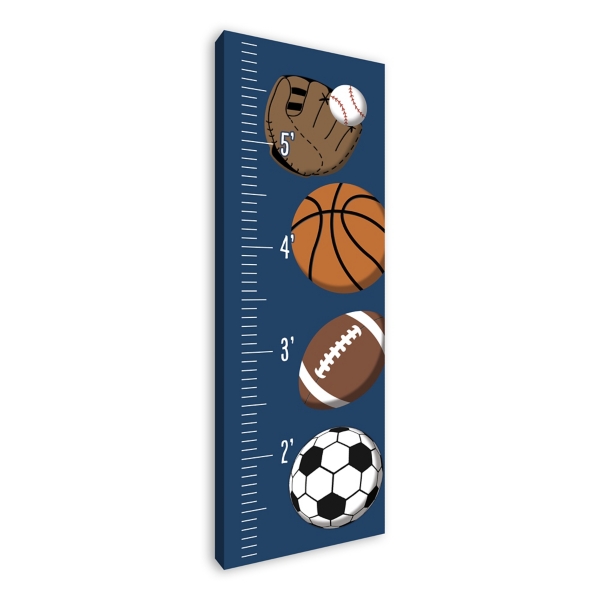 Sports Growth Chart Canvas Art Print