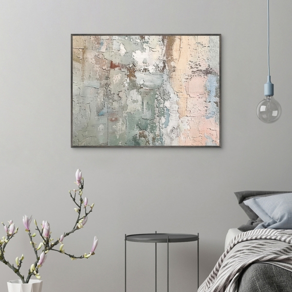 Weathered Pastels I Framed Canvas Art Print