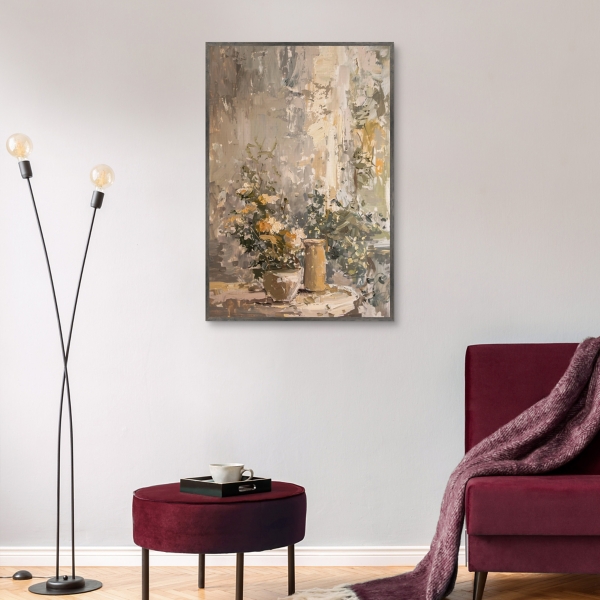 Set Table Framed Canvas Art Print